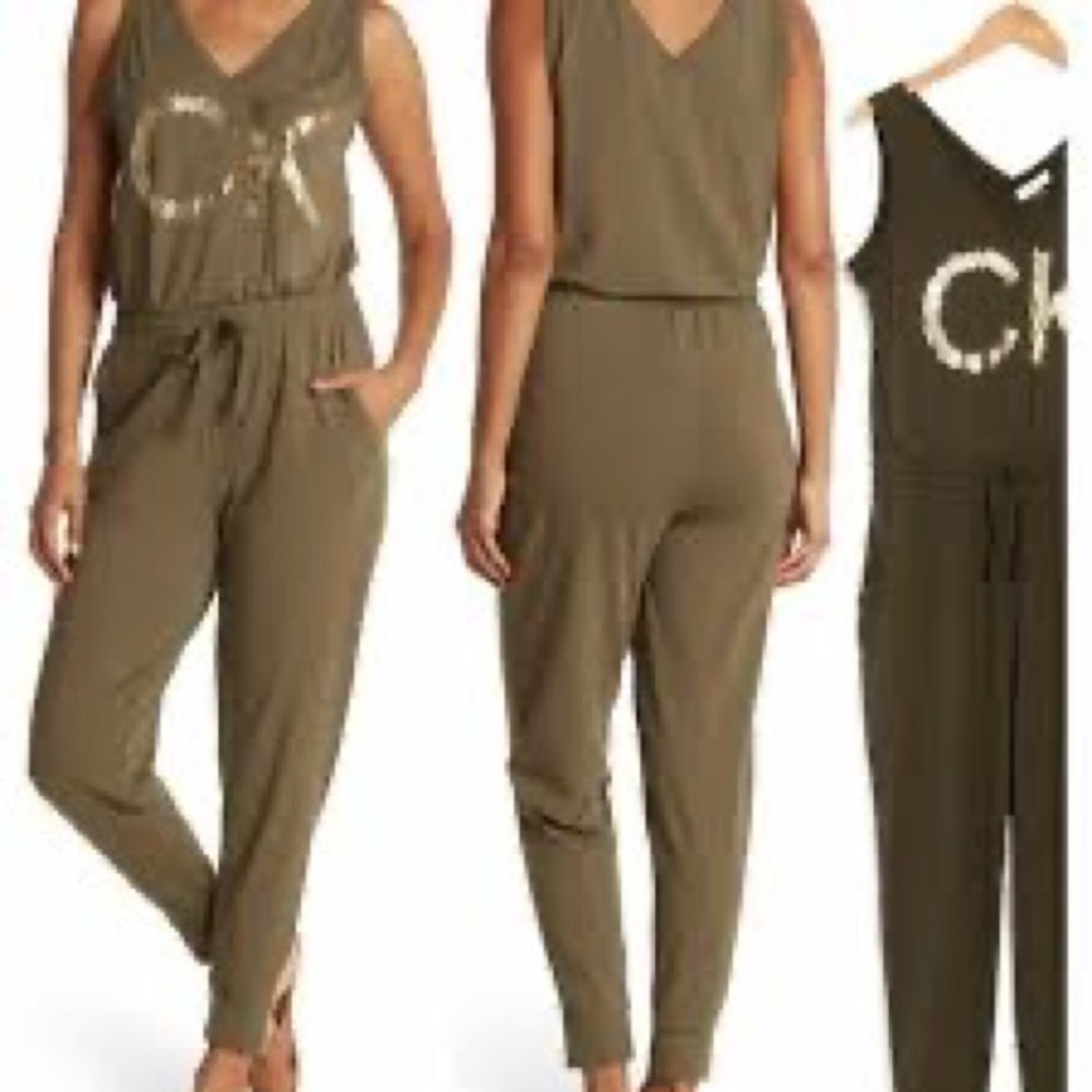 NEW! Calvin Klein Hunter Green Jumpsuit